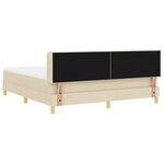 vidaXL Lit à ressorts avec matelas crème 180x200 cm en tissu