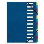 Trieur Harmonika® À Fenêtres Avec Élastiques Véritable Carte Lustrée 12 Compartiments - Couleurs Assorties - X 6 - Exacompta