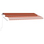 vidaXL Auvent manuel rétractable sur pied 450x300 cm Orange et marron