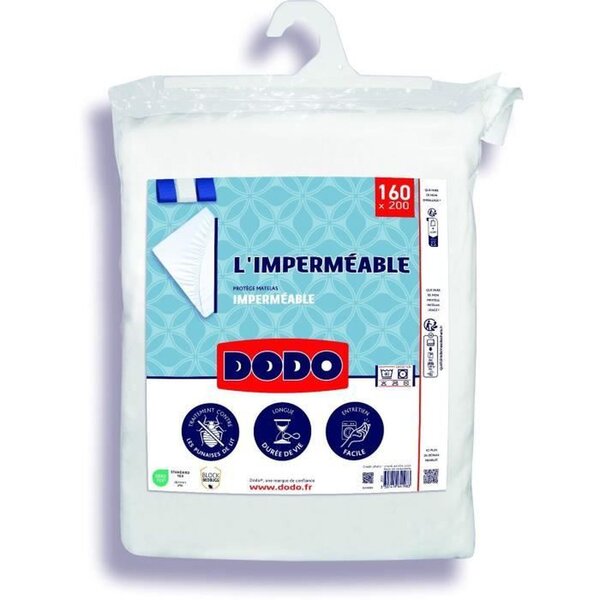 Protège matelas imperméable - 160 x 200 cm - Coton/Polyester