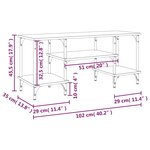 vidaXL Meuble TV noir 102x35x45 5 cm bois d'ingénierie