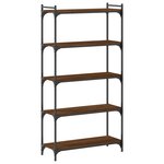 vidaXL Bibliothèque 5 niveaux chêne marron 80x30x154cm bois ingénierie