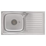 vidaXL Évier de camping Seul lavabo avec robinet Acier inoxydable