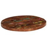 vidaXL Dessus de table Ø 60x2 5 cm rond bois massif de récupération