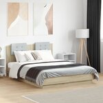 vidaXL Cadre de lit sans matelas chêne sonoma 120x190 cm