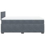 vidaXL Sommier à lattes de lit et matelas gris foncé 120x190cm velours