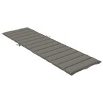 vidaXL Coussin de chaise longue gris foncé mélangé 200x60x4 cm tissu