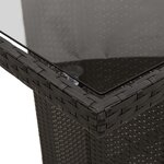 vidaXL Ensemble à manger de jardin 9Pièces coussins noir résine tressée