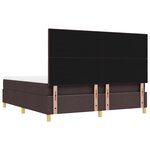lit box spring vidaXL avec matelas et banc marron foncé 180x200 cm en tissu