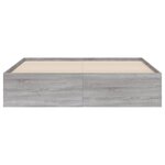 vidaXL Cadre de lit avec tiroirs sans matelas sonoma gris 140x200 cm
