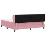 Lit à ressort vidaXL avec matelas rose 180x200 cm en velours