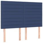 vidaXL Cadre de lit avec tête de lit Bleu 140x190 cm Tissu