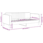 vidaXL Lit de repos sans matelas jaune 90x200 cm velours