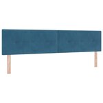 Lit à ressort box avec matelas bleu foncé 200x200 cm en velours