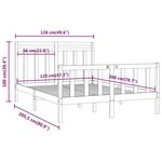 vidaXL Cadre de lit sans matelas bois de pin massif 120x200 cm