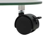 vidaXL Porte-plantes roulant 2 Pièces Verre trempé 28 cm Rond