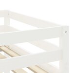 vidaXL Lit mezzanine enfants avec rideaux sans matelas bleu 90x190 cm
