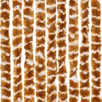 vidaXL Rideau anti-mouches ocre et blanc 90x200 cm chenille