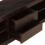 vidaXL Meuble TV Bois d'acacia massif 120 x 30 x 40 cm Marron foncé