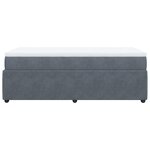 vidaXL Sommier à lattes de lit et matelas Gris foncé 90x190 cm Velours