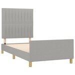 vidaXL Cadre de lit sans matelas gris clair 80x200 cm tissu