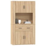 vidaXL Buffet haut Chêne sonoma Bois d'ingénierie