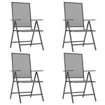 vidaXL Ensemble à manger de jardin 5 Pièces anthracite acier