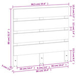 vidaXL Tête de lit cire marron 90 cm bois massif de pin