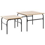 vidaXL Ensemble de meubles de balcon avec coussins 5 Pièces noir acier
