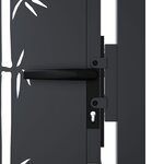vidaXL Portail de jardin anthracite 105x205 cm acier design de bambou