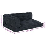 Coussin de canapé palette vidaXL avec accoudoirs et dossier en tissu gris anthracite