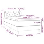 vidaXL Sommier à lattes de lit avec matelas Bleu 80x200 cm Tissu