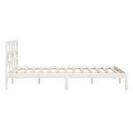 vidaXL Cadre de lit sans matelas blanc bois de pin massif
