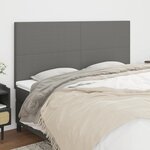 vidaXL Têtes de lit 4 Pièces Gris clair 90x5x78/88 cm Tissu