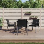 vidaXL Ensemble à manger de jardin 5 Pièces coussins résine tressée acier