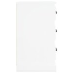 vidaXL Table de chevet blanc brillant 39x39x67 cm bois d’ingénierie