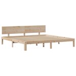 vidaXL Cadre de lit avec tête de lit 180x200 cm bois de pin massif