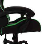 Chaise fauteuil siège pivotante de bureau informatique étude de jeux vidéo avec LED RVB et similicuir multicolore 02_0024215