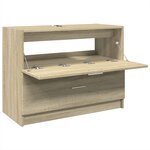 vidaXL Armoire d'évier chêne sonoma 78x37x59 cm bois d'ingénierie