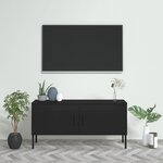 vidaXL Meuble TV Noir 105x35x50 cm Acier