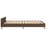 vidaXL Cadre de lit sans matelas marron foncé 120x200 cm tissu