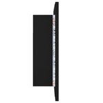 vidaXL Armoire à miroir de salle de bain LED Noir 60x12x45 Acrylique