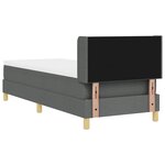 vidaXL Lit à ressorts avec matelas gris foncé 80x200 cm en tissu
