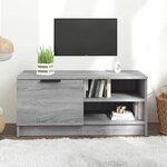 vidaXL Meuble TV Sonoma gris 80x35x36 5 cm Bois d'ingénierie