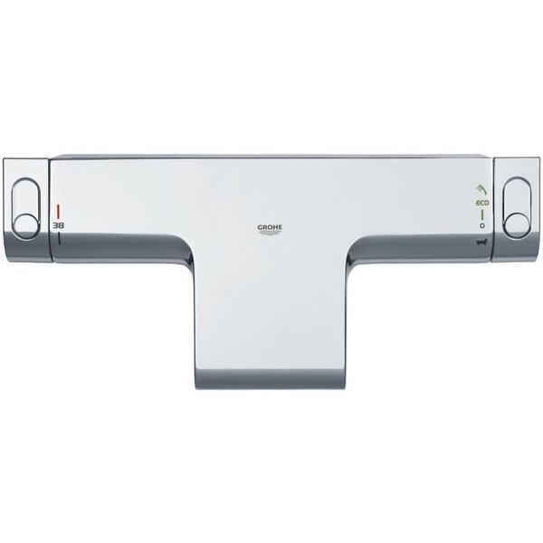 GROHE Mitigeur mural thermostatique bain/douche ½ Grohtherm 2000 34174001 - Jet cascade - Limiteur de température - Economie d'eau -