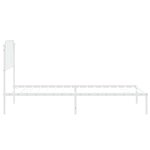 vidaXL Cadre de lit métal sans matelas et tête de lit blanc 100x200 cm