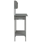 vidaXL Table de rempotage avec évier gris bois massif de de sapin