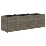 vidaXL Jardinière avec 3 pots gris 105x30x32 cm résine tressée