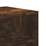 vidaXL Meuble TV chêne fumé 120x40x40 cm bois d'ingénierie