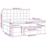 vidaXL Sommier à lattes de lit avec matelas Marron foncé 200x200 cm
